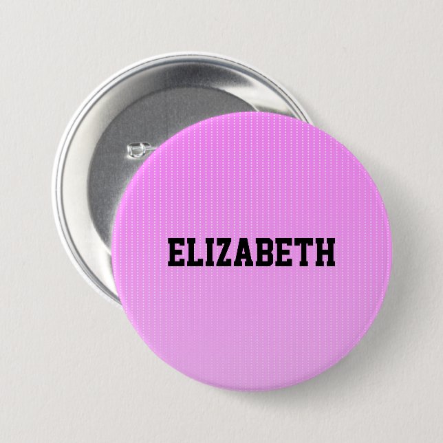 White dots pink pattern 3 inch round button (Front & Back)