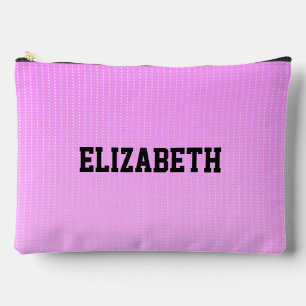 White dots pink pattern accessory pouch
