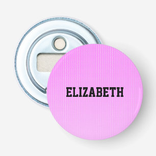 White dots pink pattern bottle opener