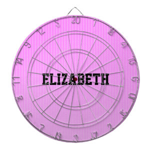 White dots pink pattern dartboard
