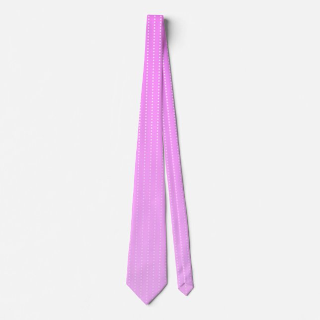 White dots pink pattern tie (Front)