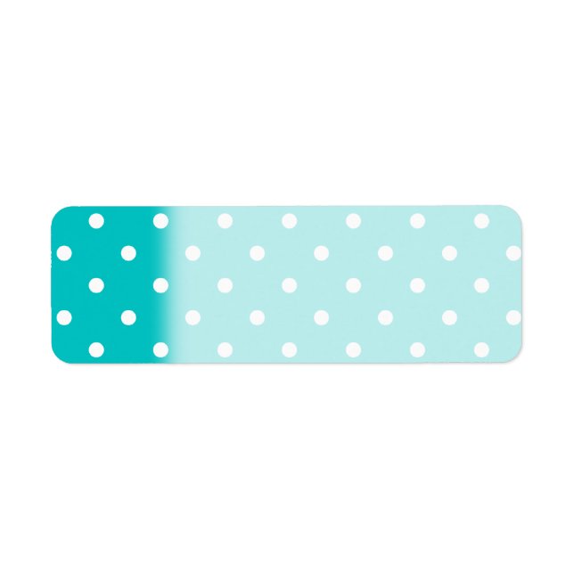 White dots, Teal Polka Dot Pattern. (Front)