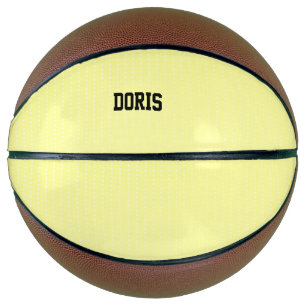 White dots yellow pattern basketball