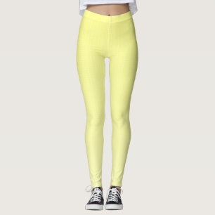 White dots yellow pattern leggings