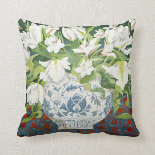 White double tulips and alstroemerias 2013 throw pillow