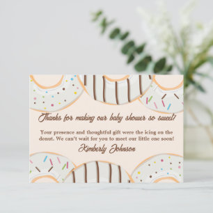 White Doughnut Delight Thank You Card