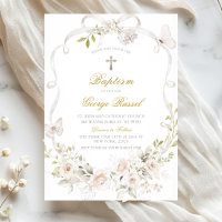 White Dove Baptism Invitation