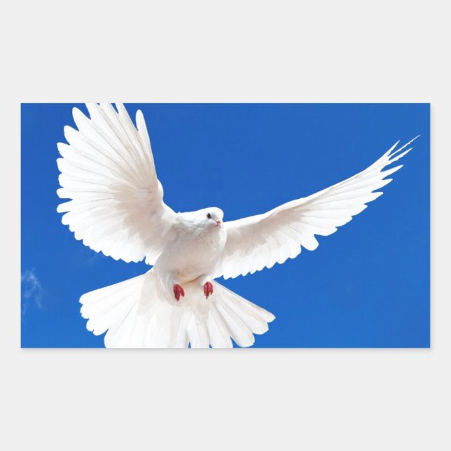 White Dove Bird Peace Love Flying Sky Sticker (Front)