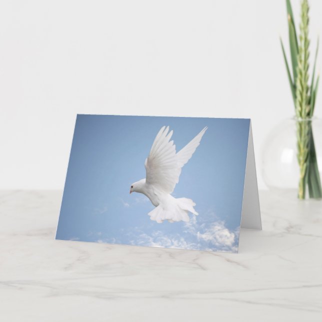 White dove blank greeting card (Front)