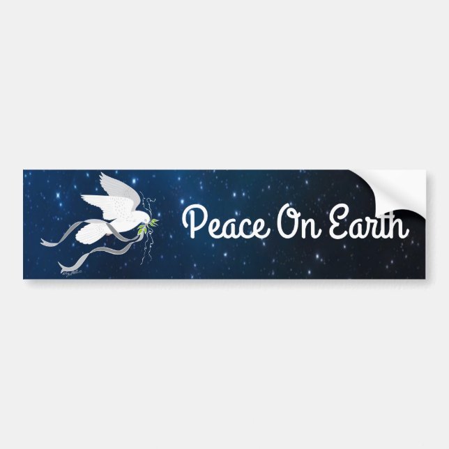 White Dove Bumper Sticker (Front)