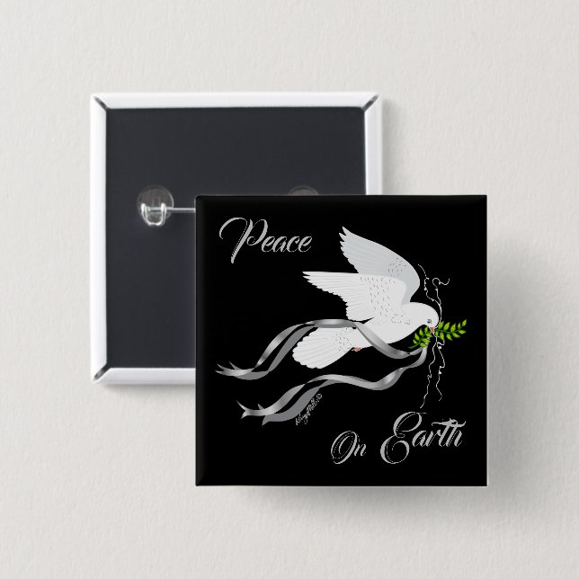 White Dove Button (Front & Back)