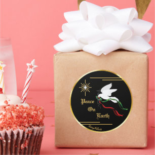 White Dove Classic Round Sticker