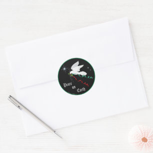 White Dove Classic Round Sticker