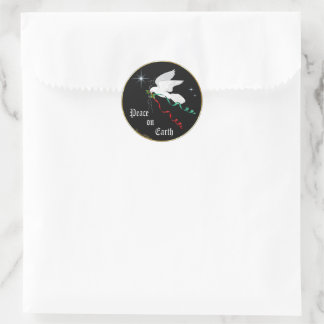 White Dove Classic Round Sticker