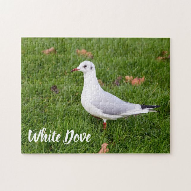 White Dove for bird and Pigeon lover gift Jigsaw Puzzle (Horizontal)