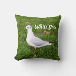 White Dove for bird and Pigeon lover gift Throw Pillow