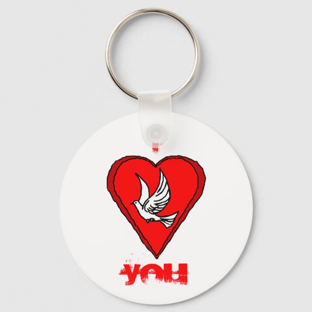 White Dove Keychain (Front)