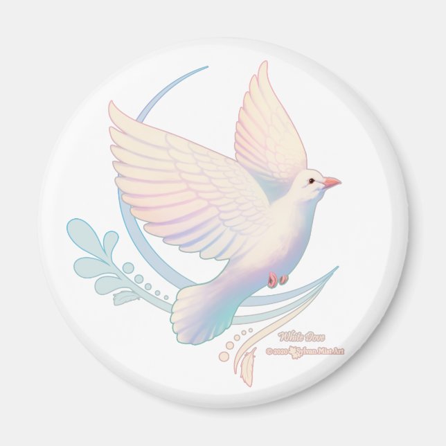 White Dove Magnet (Front)