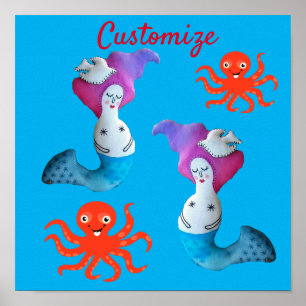 White Dove Mermaid Thunder_Cove  Poster