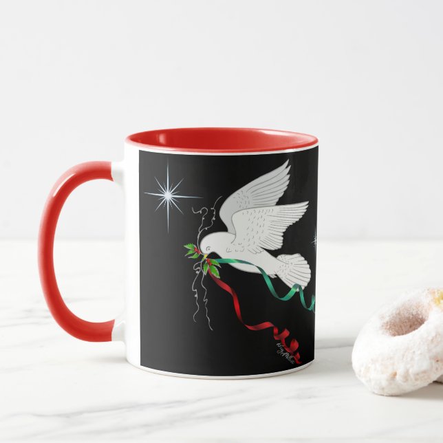 White Dove Mug (With Donut)