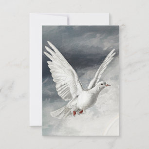 White Dove on Easter Card