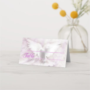 White dove place card