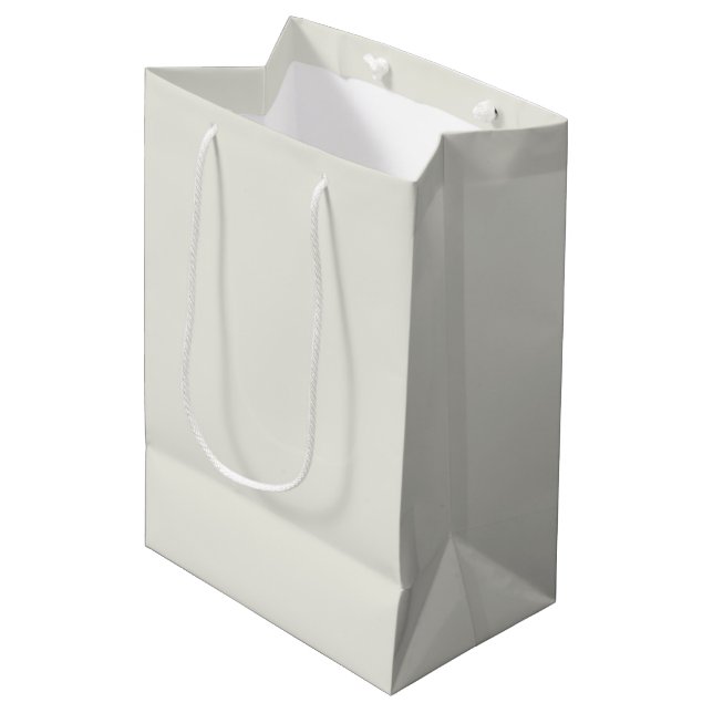 White Dove Solid Colour Medium Gift Bag (Front Angled)