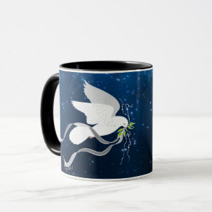 White Dove Spreading Peace Mug