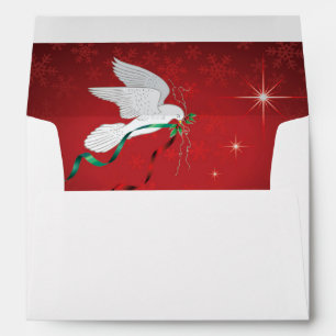 White Dove Spreading Peace On Earth Envelope