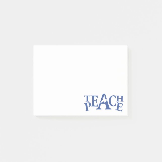 White dove teach peace graphic post it notes (Front)