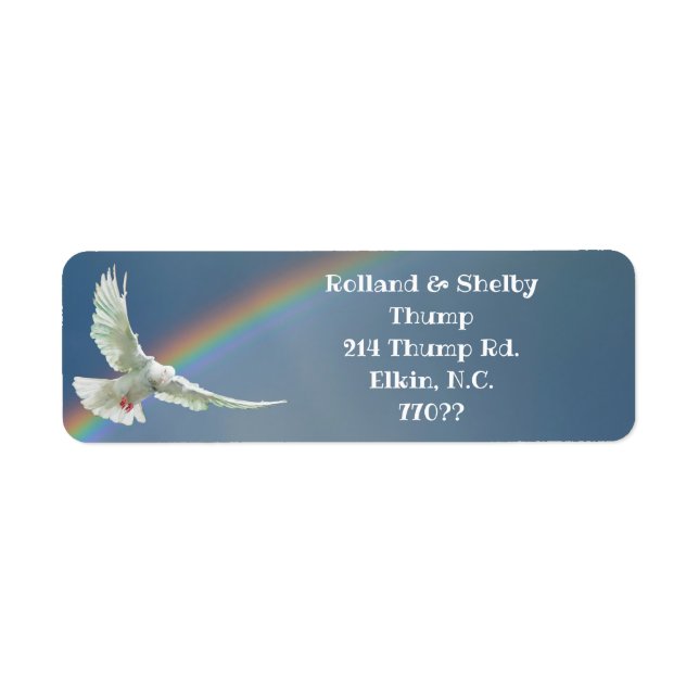 WHITE DOVE WITH RAINBOW (Front)