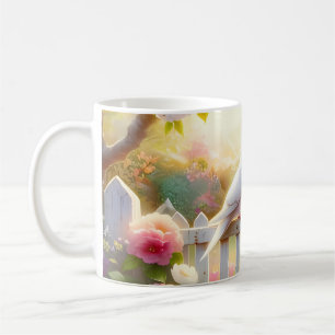 White Doves Cottage Garden Coffee Mug