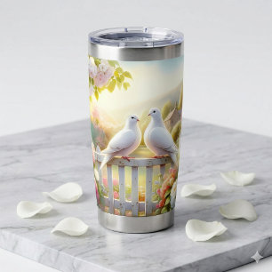 White Doves Cottage Garden Insulated Tumbler