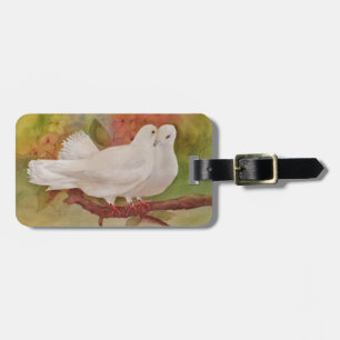 White Doves Luggage Tag