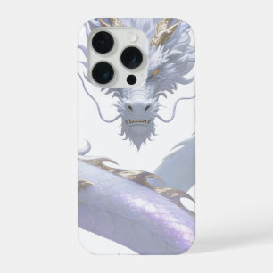 White Dragon Art   Mythical Fantasy Aesthetic   Or iPhone 15 Pro Case