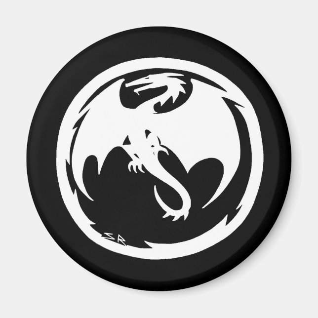 White Dragon black magnet (Front)