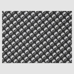 White Dragon black tissue paper small