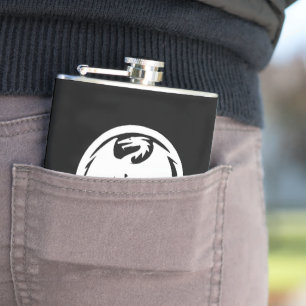 White Dragon black wrapped flask