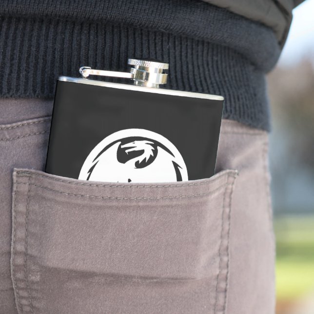 White Dragon black wrapped flask (In Situ)