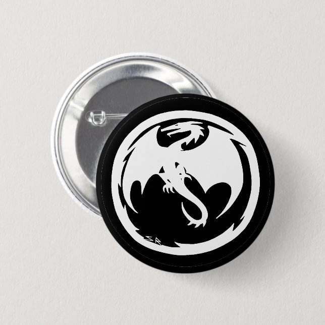 White Dragon button (Front & Back)