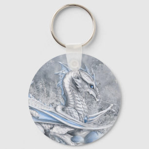 White Dragon Keychain
