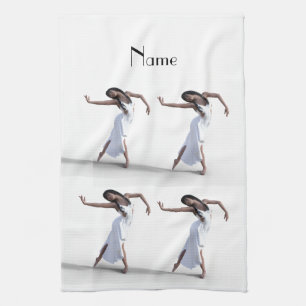 White Dress Dancer Thunder_Cove Balloon Kitchen Towel
