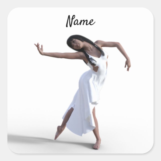 White Dress Dancer Thunder_Cove   Square Sticker (Front)