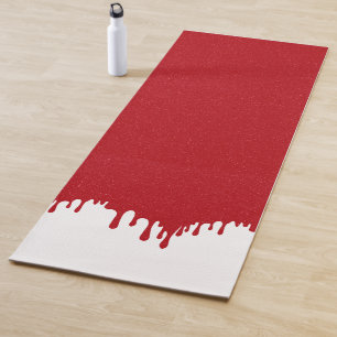 White Drip Statement Yoga Mat – Customizable