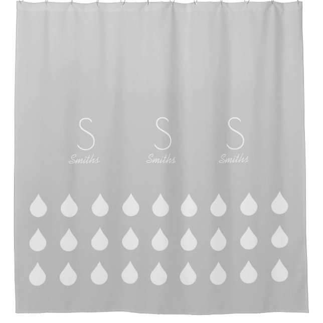 white drops with family name & initial (Front)