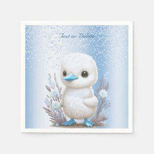 White Duck Blue Floral Napkins