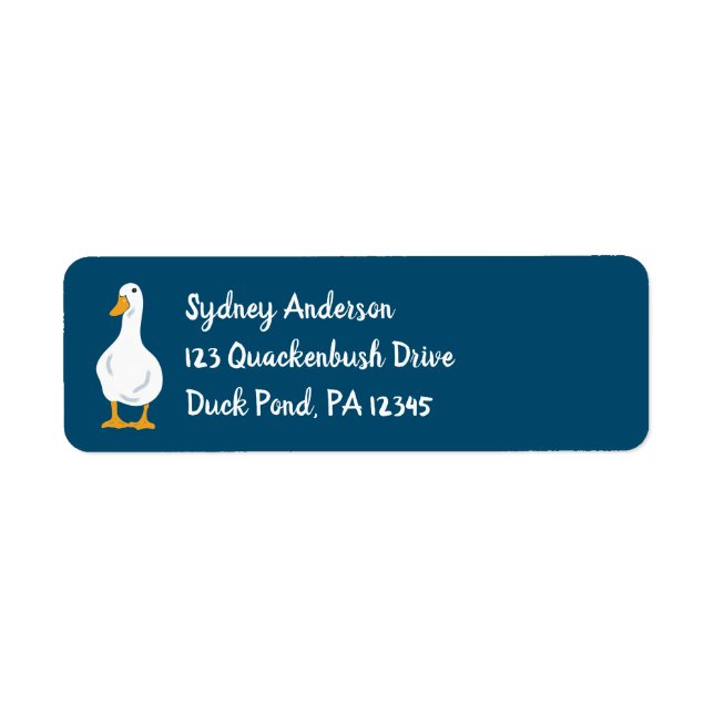 White Duck Custom Return Address (Front)