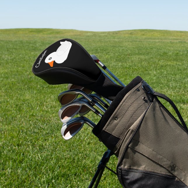 White Duck Design Golf Head Cover (In Situ)