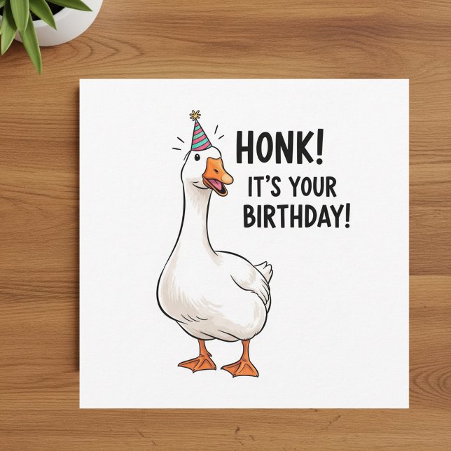 White Duck - Happy Birthday  Greeting  card (Creator Uploaded)