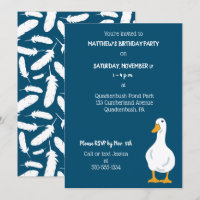 White Duck Navy Blue Birthday Party